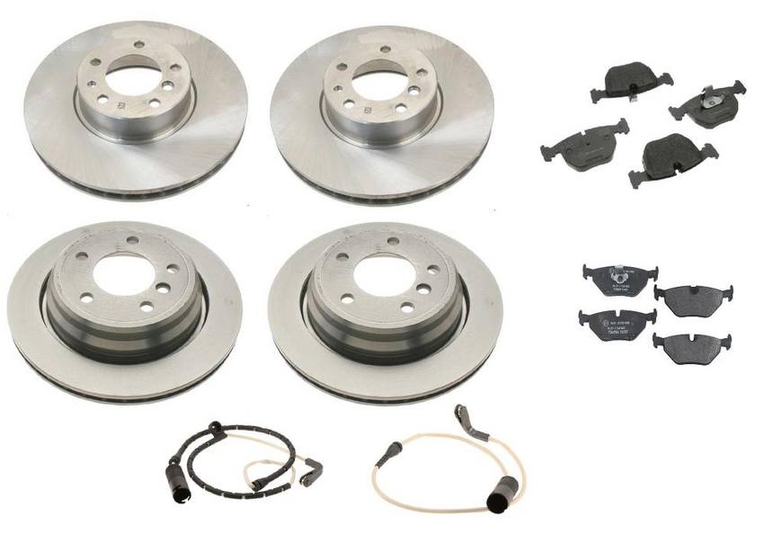 BMW Brake Kit - Pads and Rotors Front &  Rear (324mm/298mm)